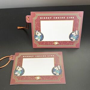 Disney Cruise Line Paper Brown and Gold Luggage Tags
